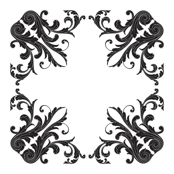 Barok süsleme dekorasyon öğesi.