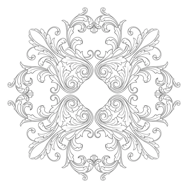 Barok ornament decoratie-element. — Stockvector