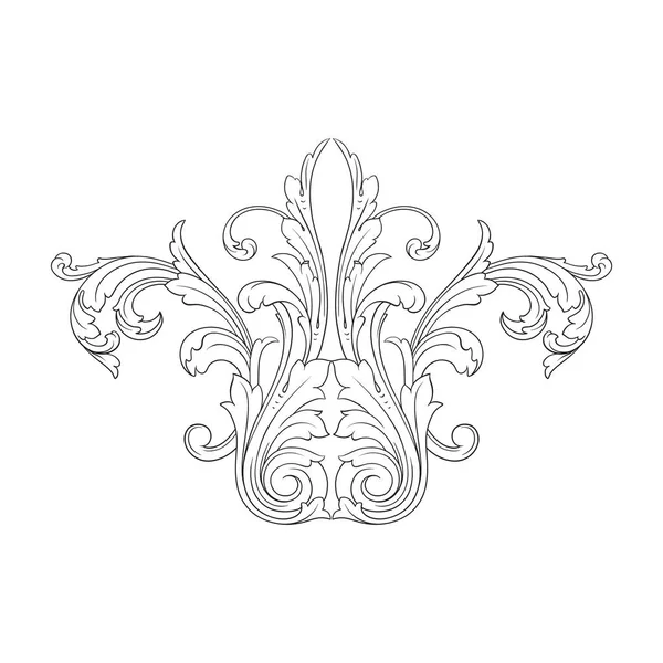 Barok süsleme dekorasyon öğesi.