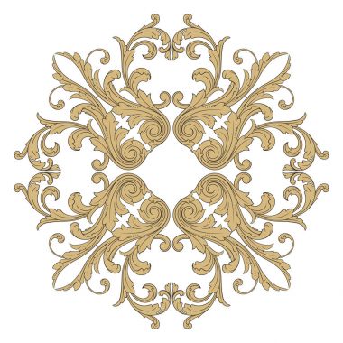 Barok süsleme dekorasyon öğesi.