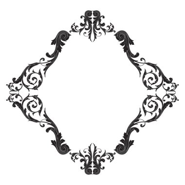 Barok süsleme dekorasyon öğesi.