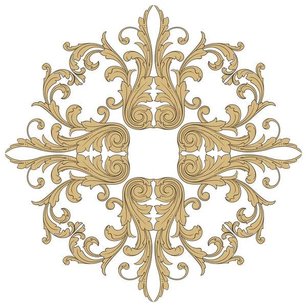 Baroque ornament decoration element. — Stock Vector