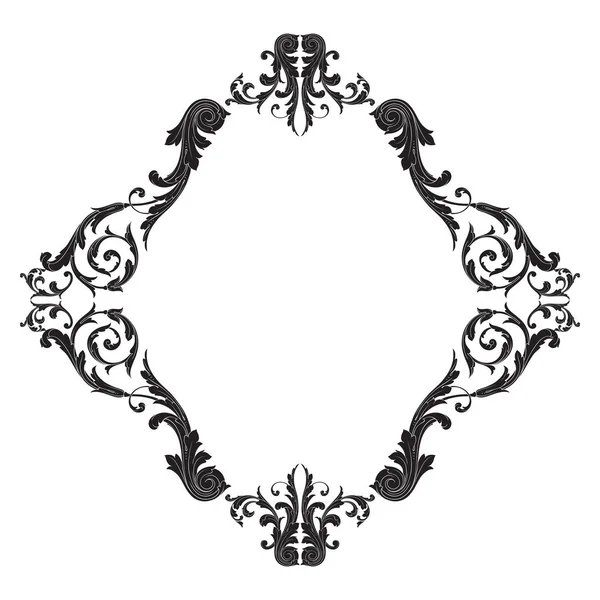 Barokní ornament výzdobný prvek. — Stockový vektor