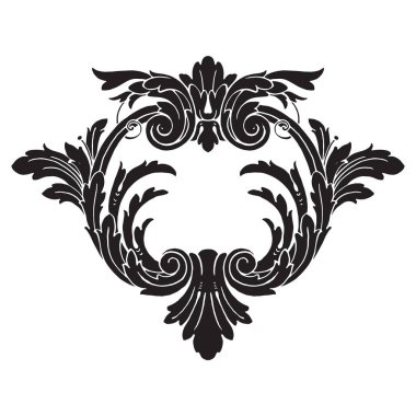 Tasarım için vintage elementlerin vektör barok 'u. 