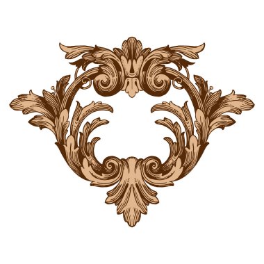 Tasarım için vintage elementlerin vektör barok 'u. 