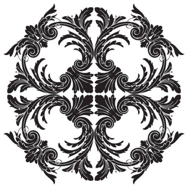 Tasarım için vintage elementlerin vektör barok 'u. 