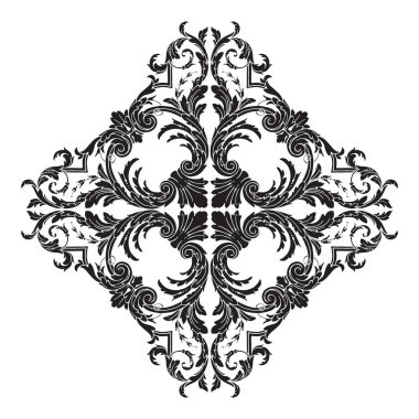 Tasarım için vintage elementlerin vektör barok 'u. 