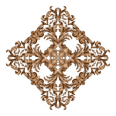 Tasarım için vintage elementlerin vektör barok 'u. 