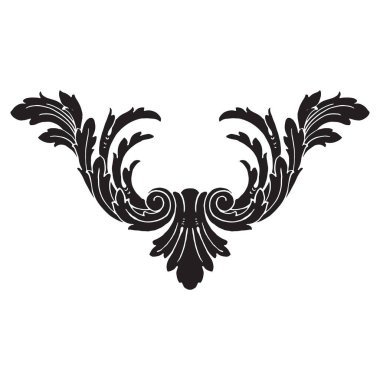 Tasarım için vintage elementlerin vektör barok 'u. 