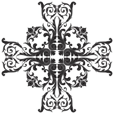 Viktorya tarzı Barok süsleme vektör