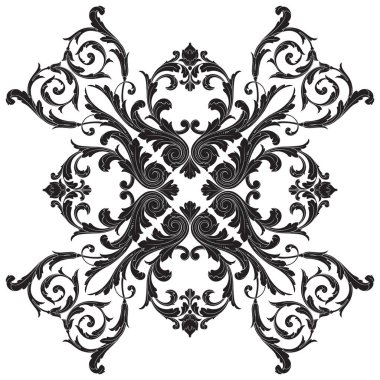 Viktorya tarzı Barok süsleme vektör
