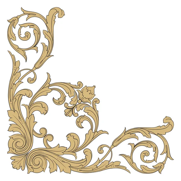 Ornamento barroco vetorial em estilo vitoriano — Vetor de Stock