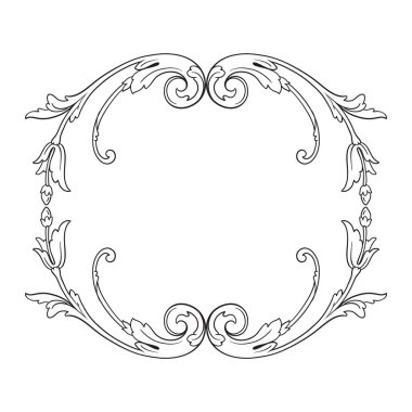 Viktorya tarzı Barok süsleme vektör