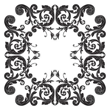 Viktorya tarzı Barok süsleme vektör