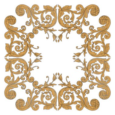 Viktorya tarzı Barok süsleme vektör