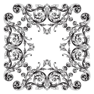 Viktorya tarzı Barok süsleme vektör