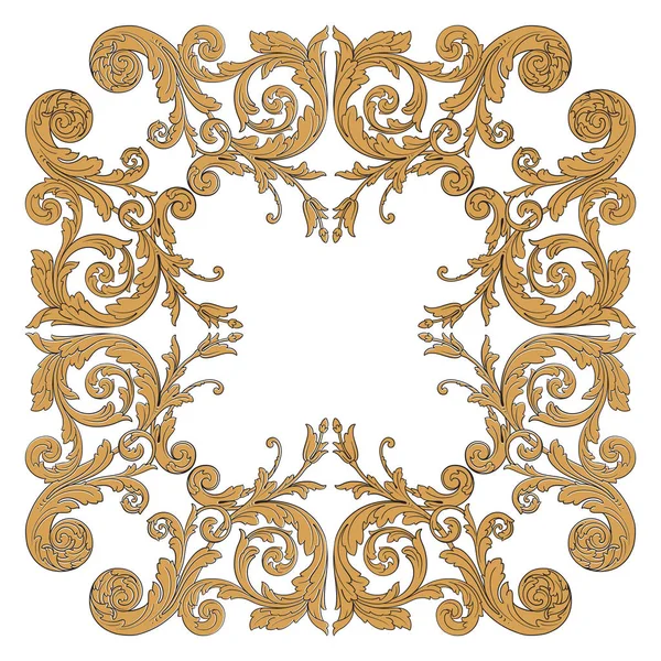 Vector baroque ornament in victorian style — Stock Vector