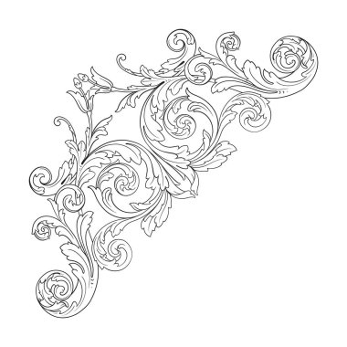 Viktorya tarzı Barok süsleme vektör