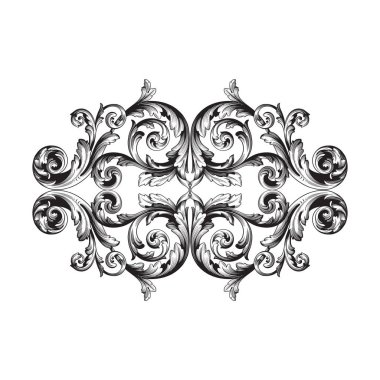 Viktorya tarzı Barok süsleme vektör