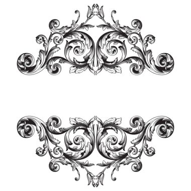 Viktorya tarzı Barok süsleme vektör
