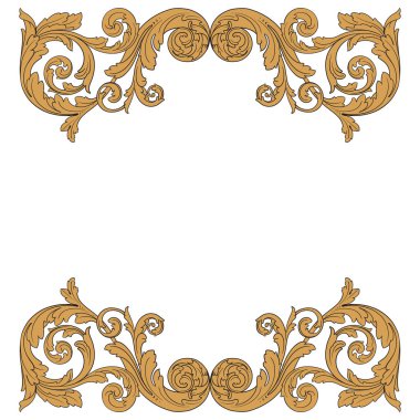 Viktorya tarzı Barok süsleme vektör