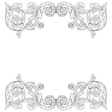 Viktorya tarzı Barok süsleme vektör