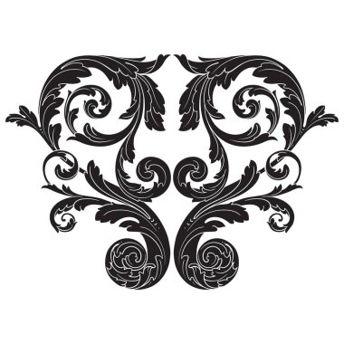 Viktorya tarzı Barok süsleme vektör