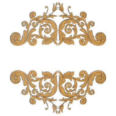 Viktorya tarzı Barok süsleme vektör