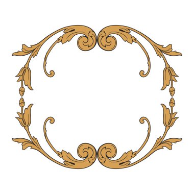 Viktorya tarzı Barok süsleme vektör