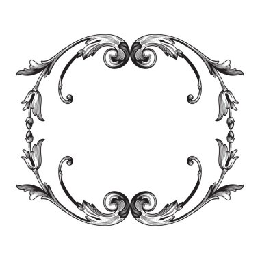 Viktorya tarzı Barok süsleme vektör