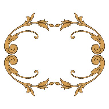 Viktorya tarzı Barok süsleme vektör