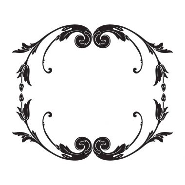 Viktorya tarzı Barok süsleme vektör