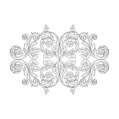 Viktorya tarzı Barok süsleme vektör