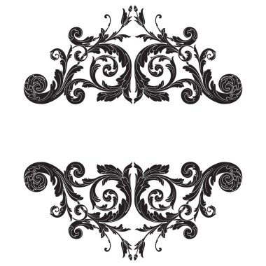 Viktorya tarzı Barok süsleme vektör
