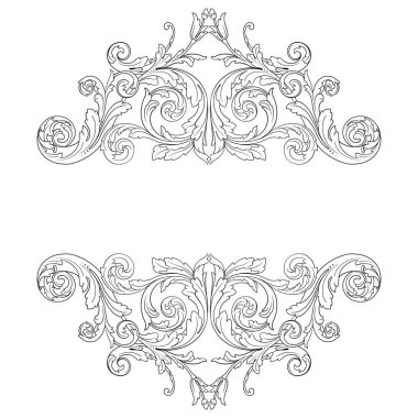 Viktorya tarzı Barok süsleme vektör