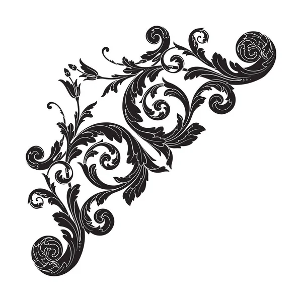 Vector baroque ornament in victorian style — Stock Vector