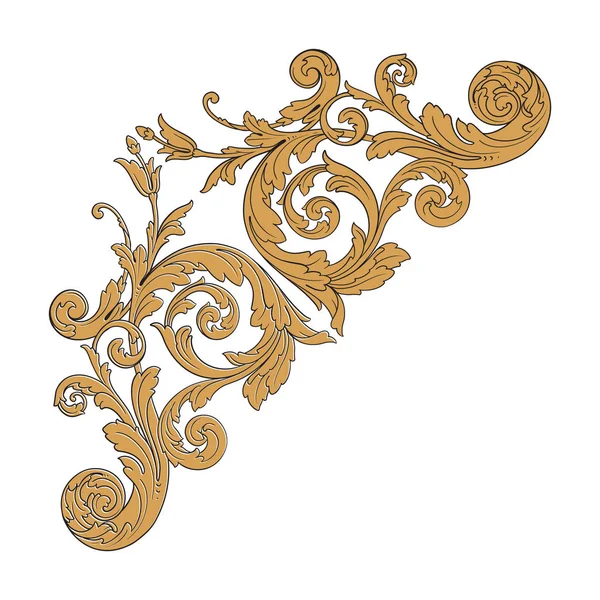 Vector baroque ornament in victorian style — Stock Vector