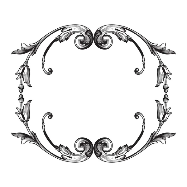 Vector baroque ornament in victorian style — Stock Vector