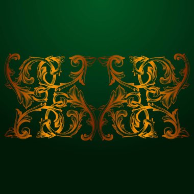 Tasarım için vintage elementlerin vektör barok 'u. 