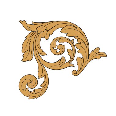 Viktorya tarzı Barok süsleme vektör