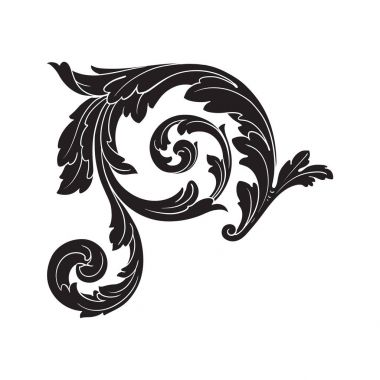 Viktorya tarzı Barok süsleme vektör