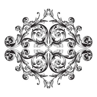 Viktorya tarzı Barok süsleme vektör