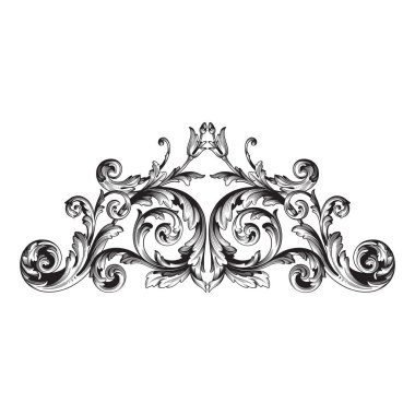 Viktorya tarzı Barok süsleme vektör