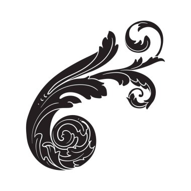 Viktorya tarzı Barok süsleme vektör