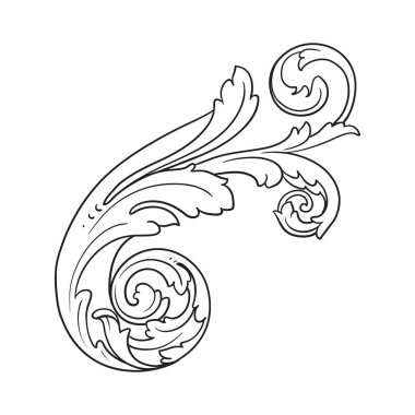 Viktorya tarzı Barok süsleme vektör