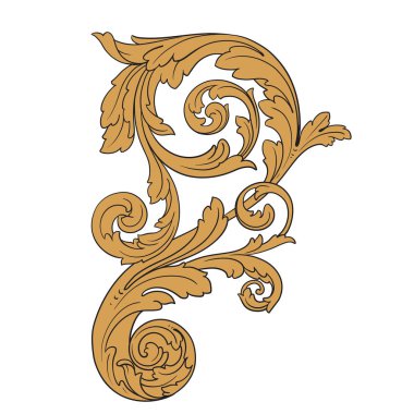 Viktorya tarzı Barok süsleme vektör