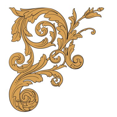 Viktorya tarzı Barok süsleme vektör