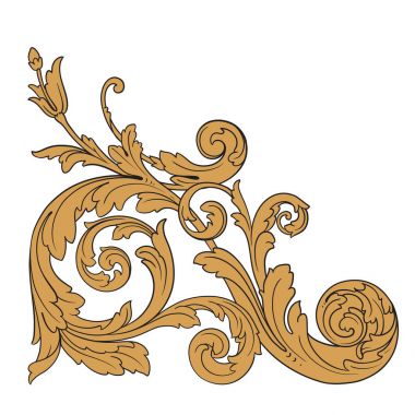 Viktorya tarzı Barok süsleme vektör