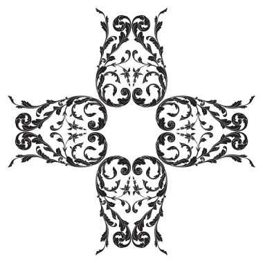 Viktorya tarzı Barok süsleme vektör