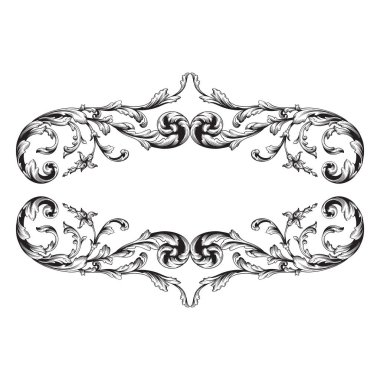 Viktorya tarzı Barok süsleme vektör